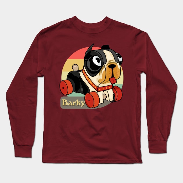 Vintage Barky Long Sleeve T-Shirt by Slightly Unhinged